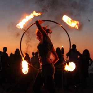 Circle of Fire - Sandy from Hoop Flow Love - Fire Performance Retreat