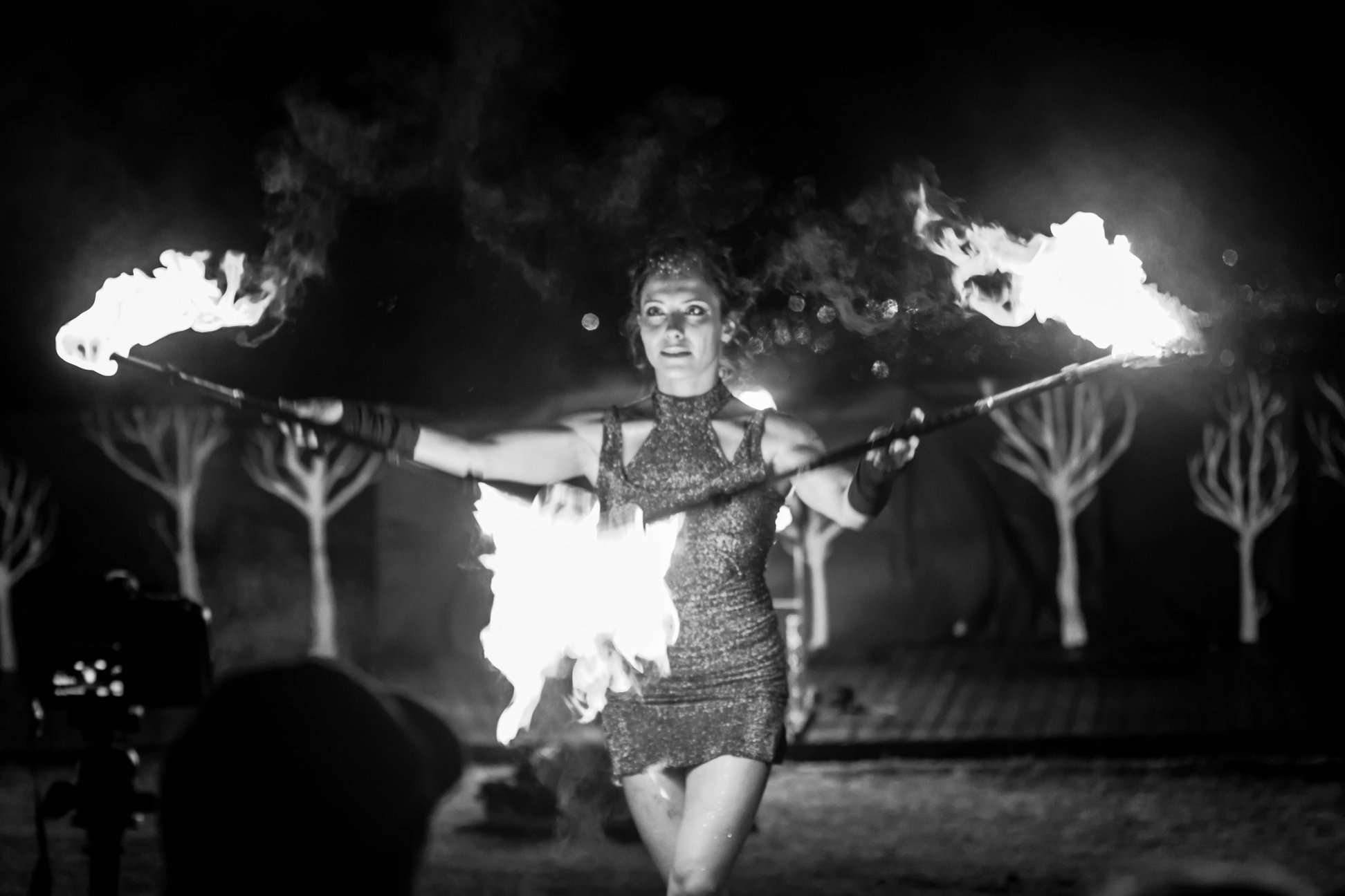 Fire Double Staves - Cylindrical Wicks - Image 3