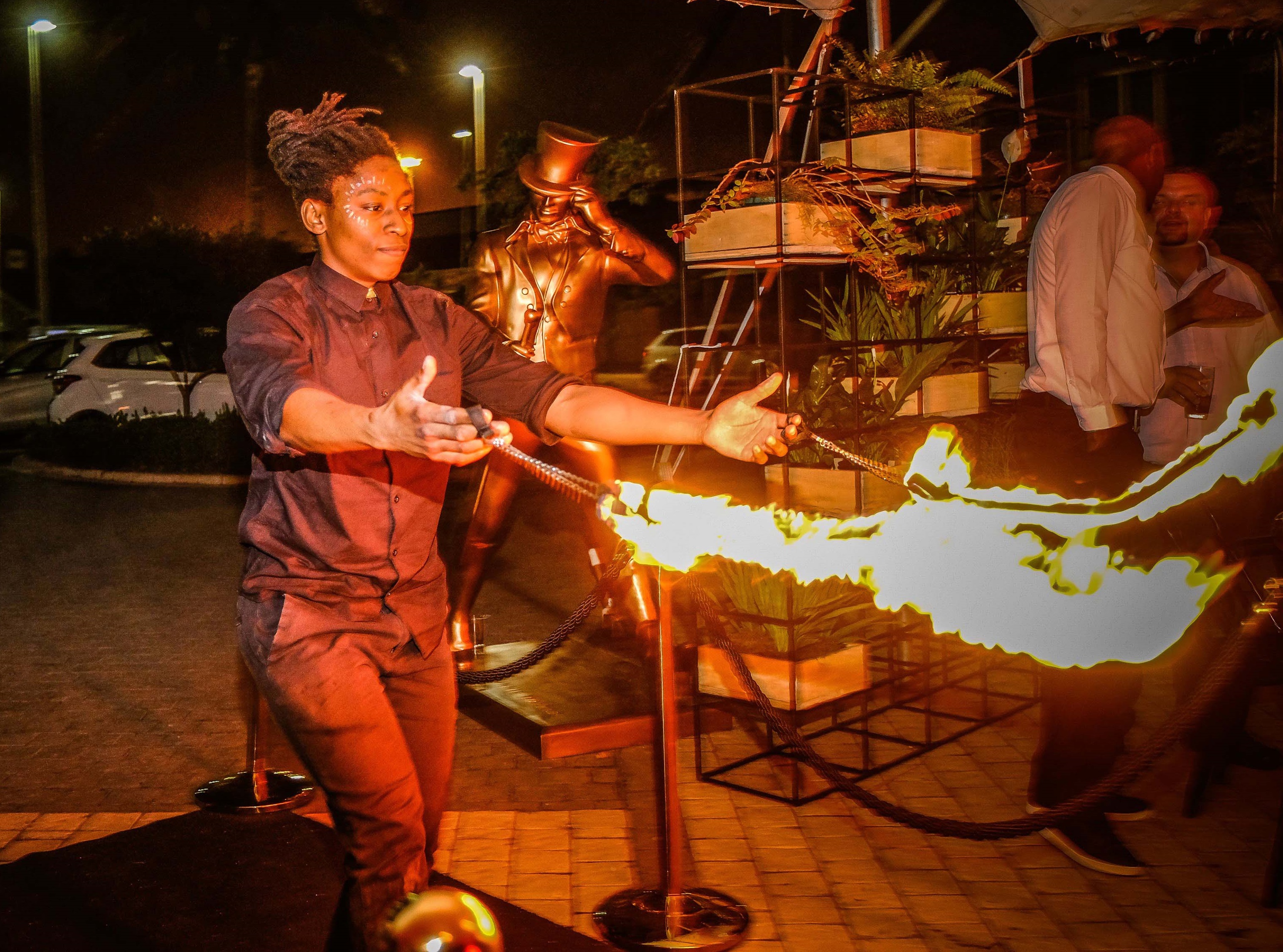 Fire dancer in johannesburg Fire dancing in Johannesburg with firetribe